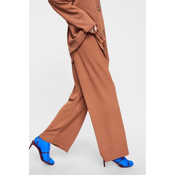 Zara Pants - Zara Textured Pants Palazzo Pants Woman Sz Sm NWT